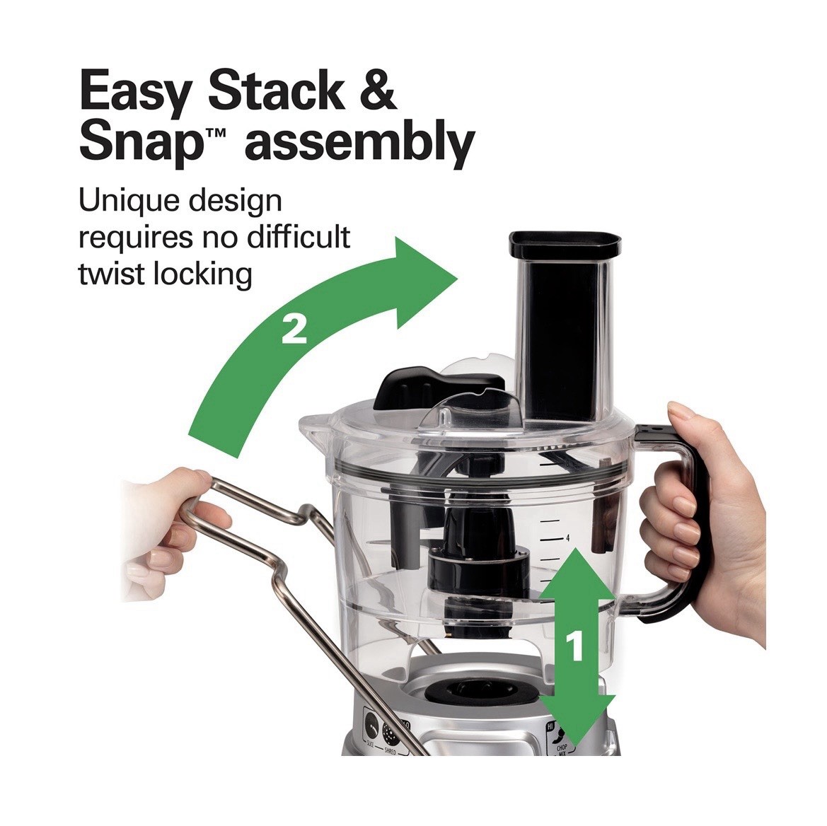 Hamilton Beach Stack & Snap 8-Cup Food Processor (70820)