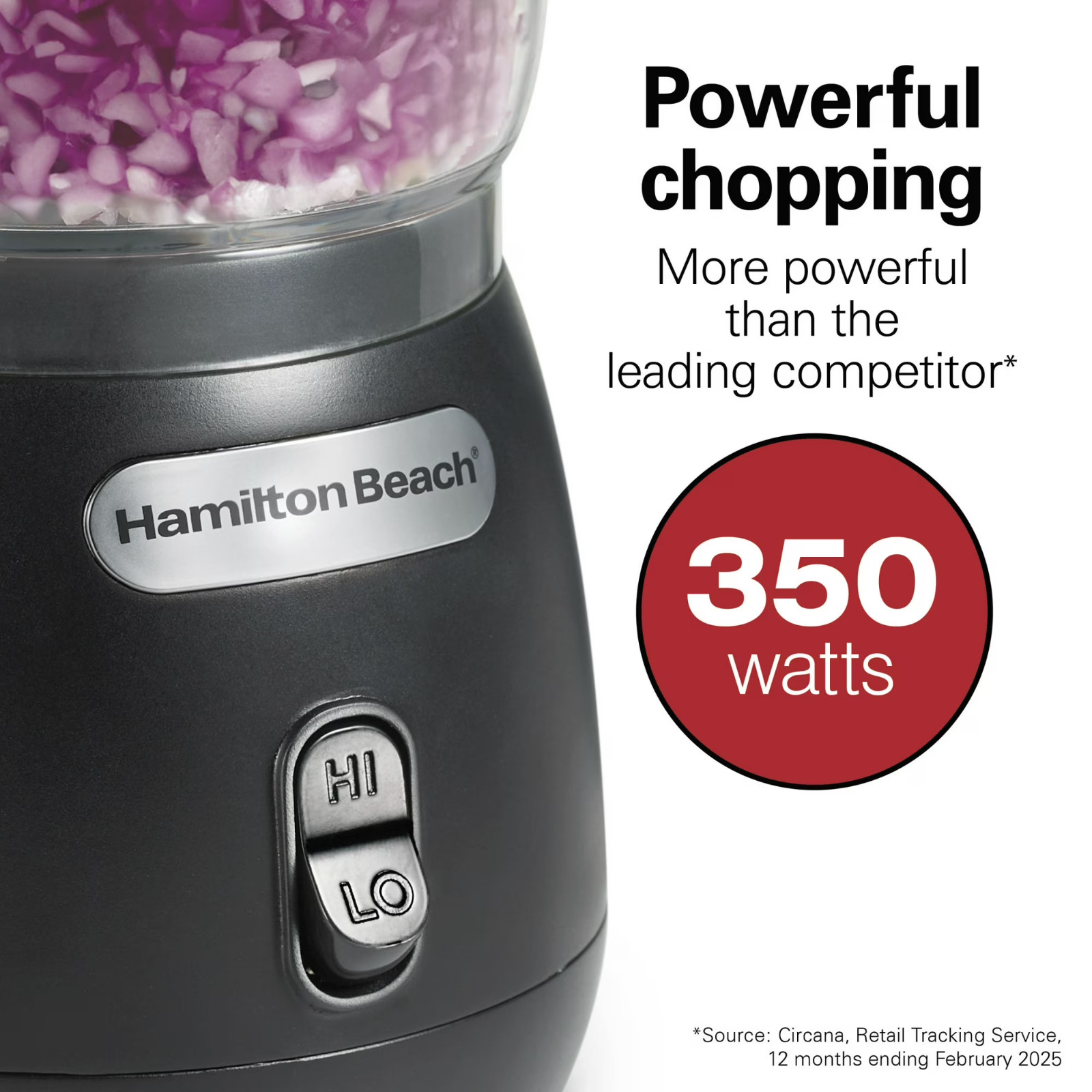 Hamilton Beach Stack & Press 2 Speed Food Chopper & Mini Food Processor, 3-Cup