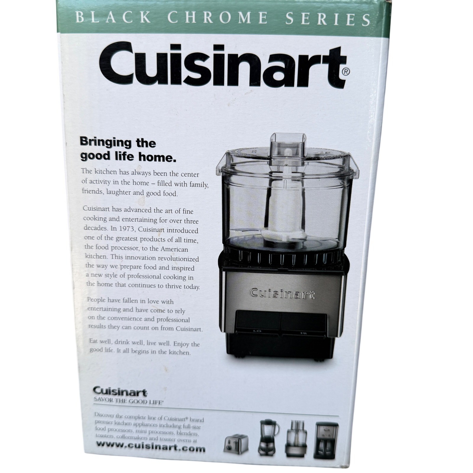 Cuisinart Mini-Prep Processor Black Chrome Series DLC-1BCH 21 Oz Capacity NEW