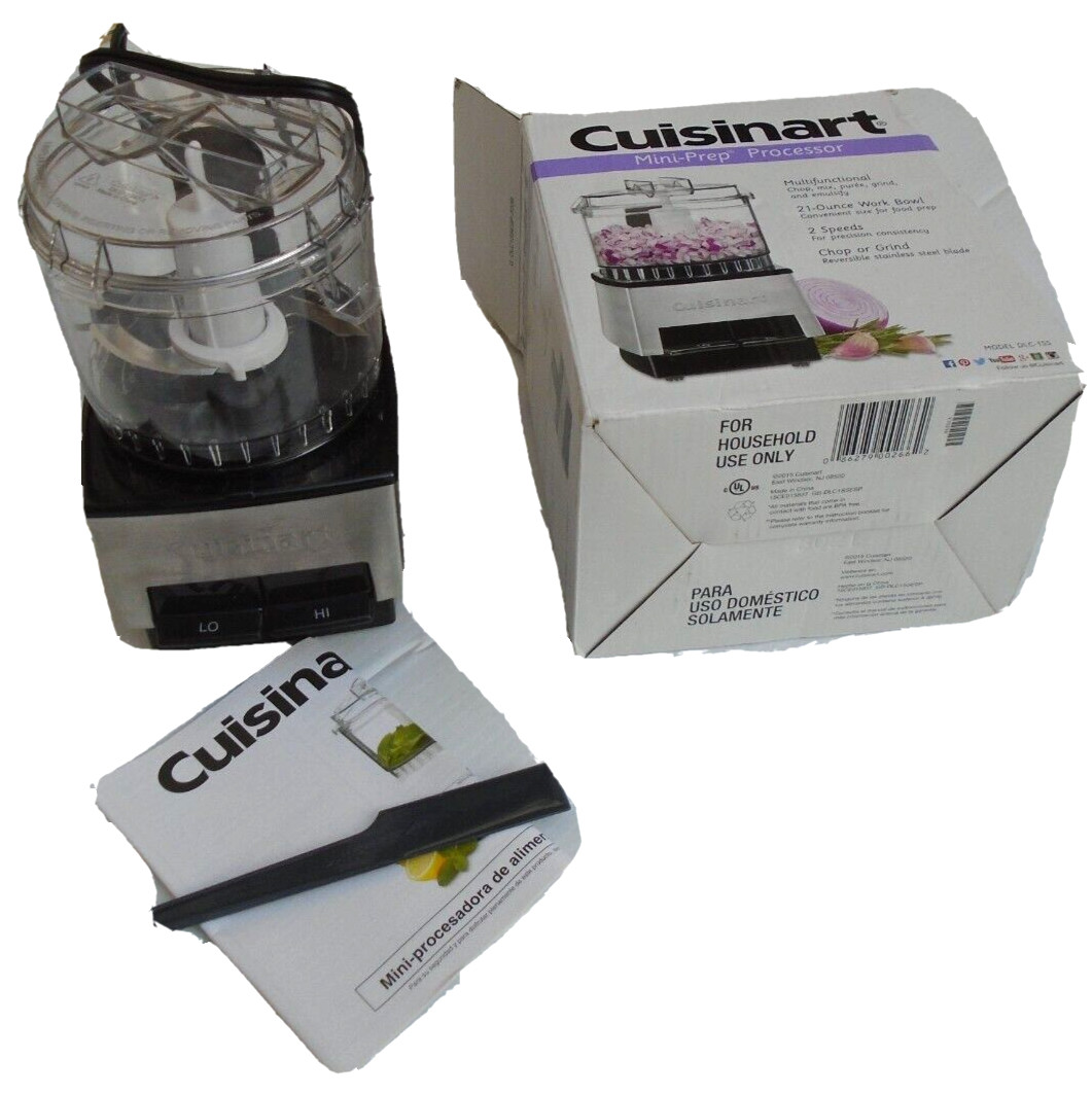 Cuisinart Mini-Prep Processor Stainless Steel 21 Oz Bowl 2 Speed Chop Or Grind