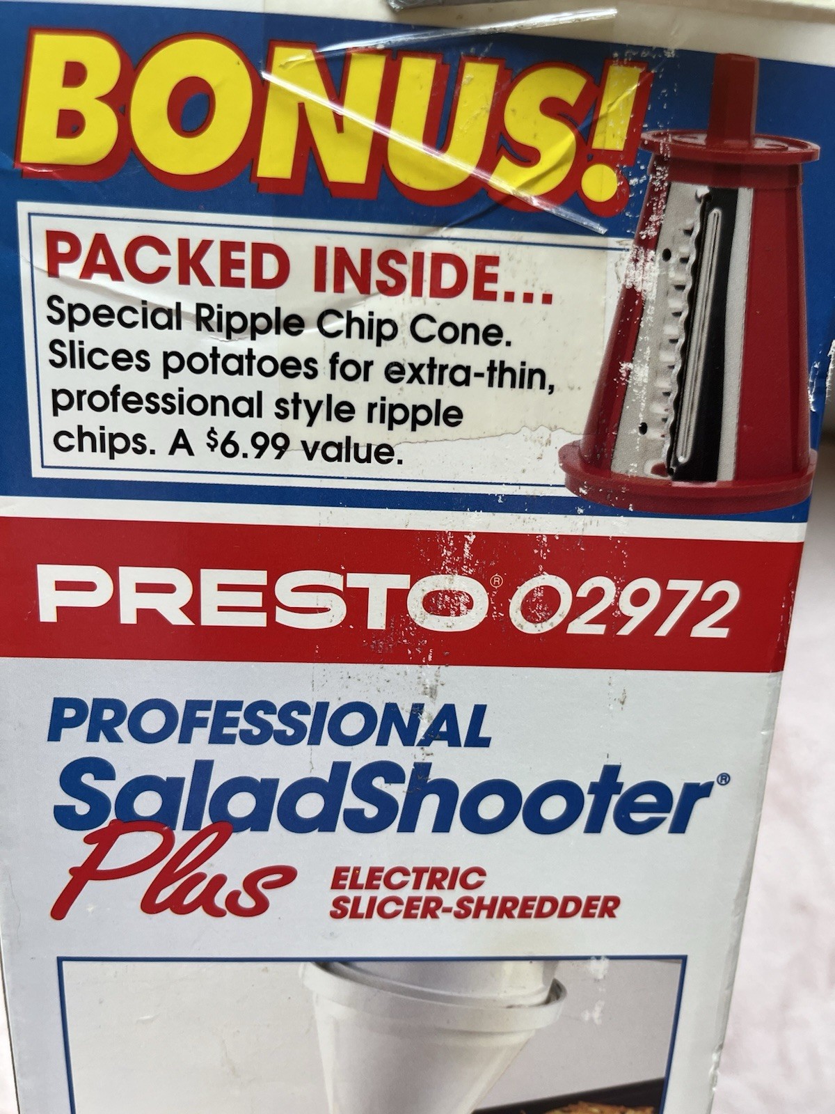 Presto Professional salad shooter plus electric slicer shredder 02972 With Box