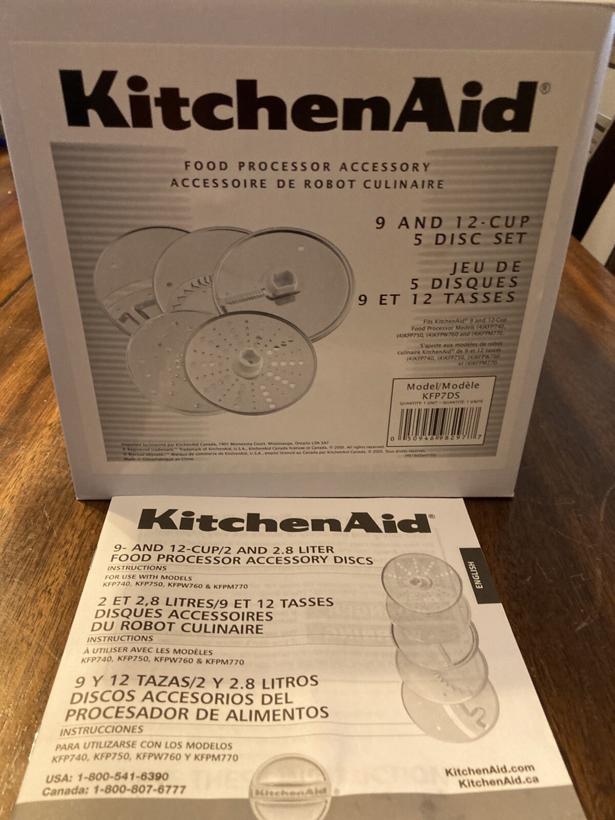 KitchenAid food processor accessories five disc set new