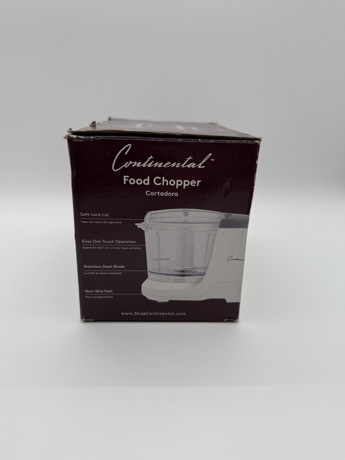 Continental Food Chopper Mini Electric 1.5-Cup Electric White CE-FP001L