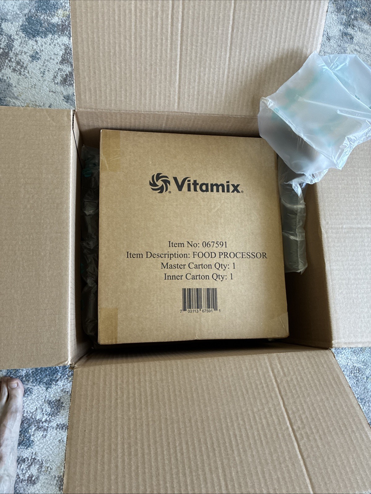 Vitamix 12-Cup Food Processor Attachment Self Detect, BPA-Free, W/Blades NIB NEW