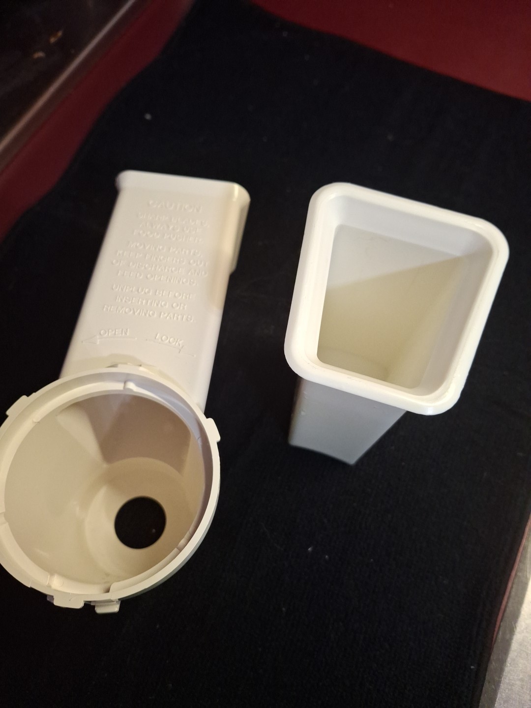 Presto Salad Shooter 02910 Replacement Part Feed Tube Chute & Food Guide Pusher