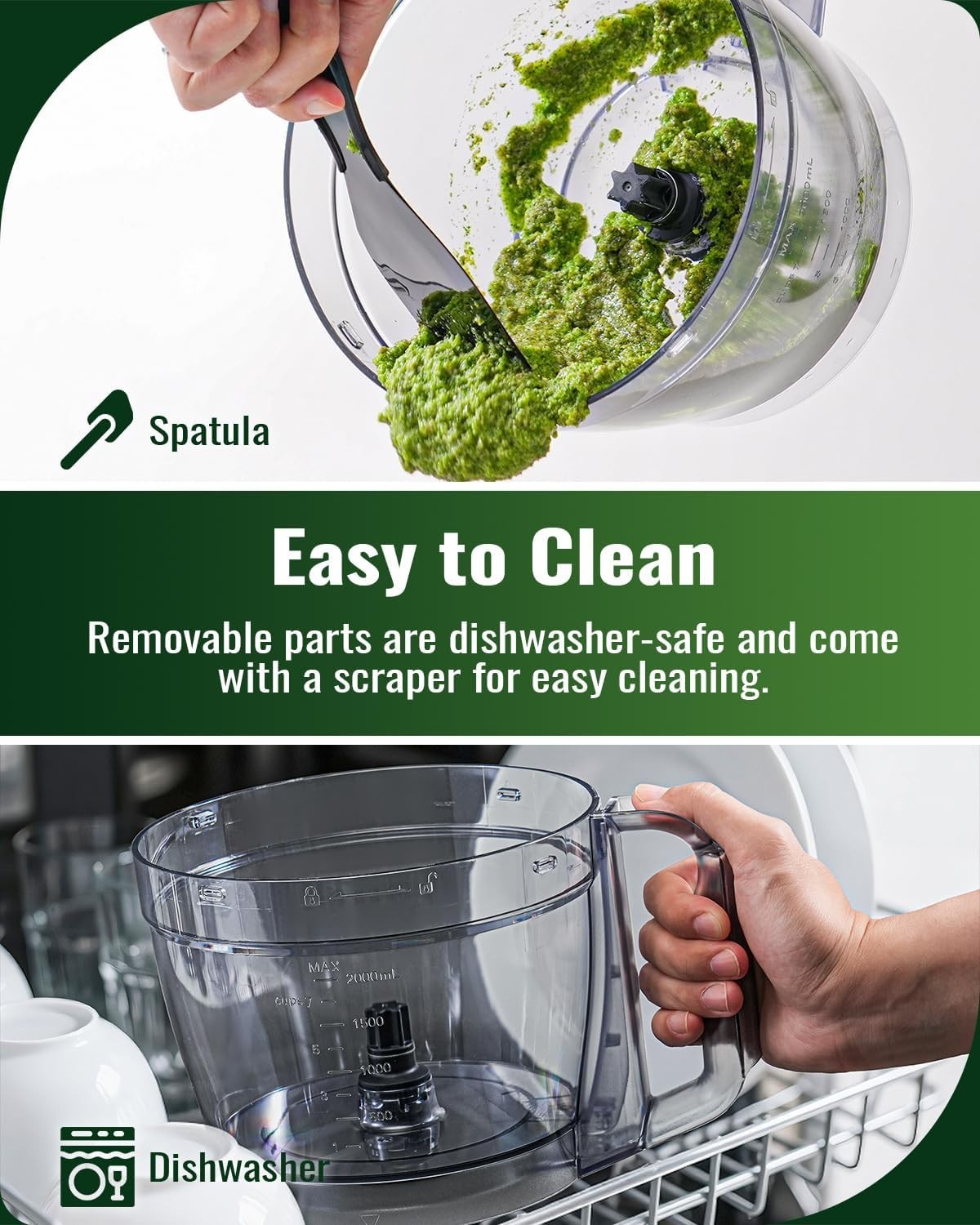 12-Cup, 1000W Food Processor with Safety Lock – Perfect for Chopping & Dicing