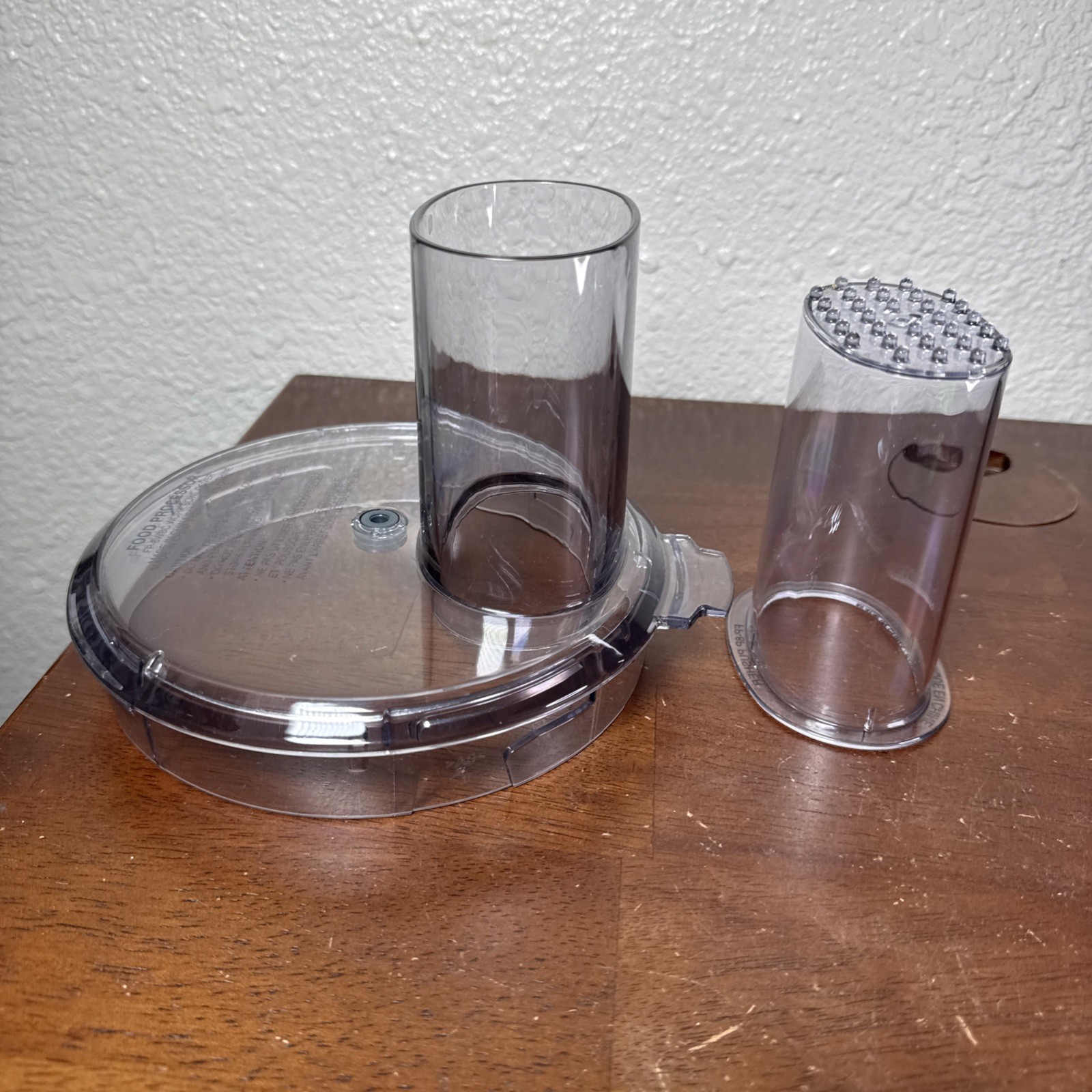 Cuisinart Elemental 8 Cup Work Bowl Lid Cover FP-8WBC + Pusher FP-8P OEM