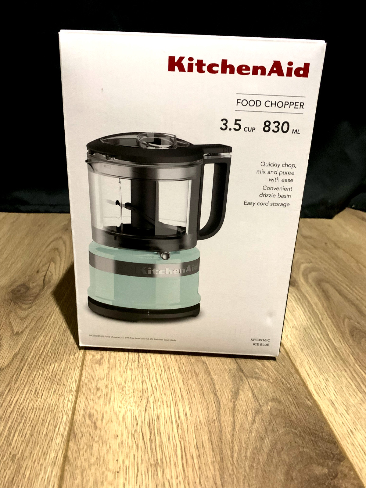 KitchenAid KFC3516IC 3.5 Cup FOOD CHOPPER in color ICE BLUE – NEW