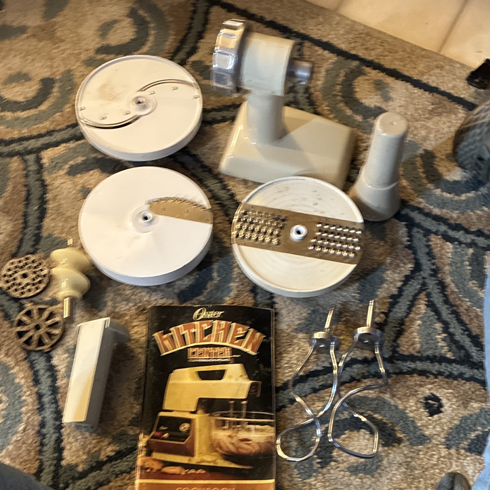Oster Kitchen Center Food Processor Attachments Set w/ Blades Discs Manual
