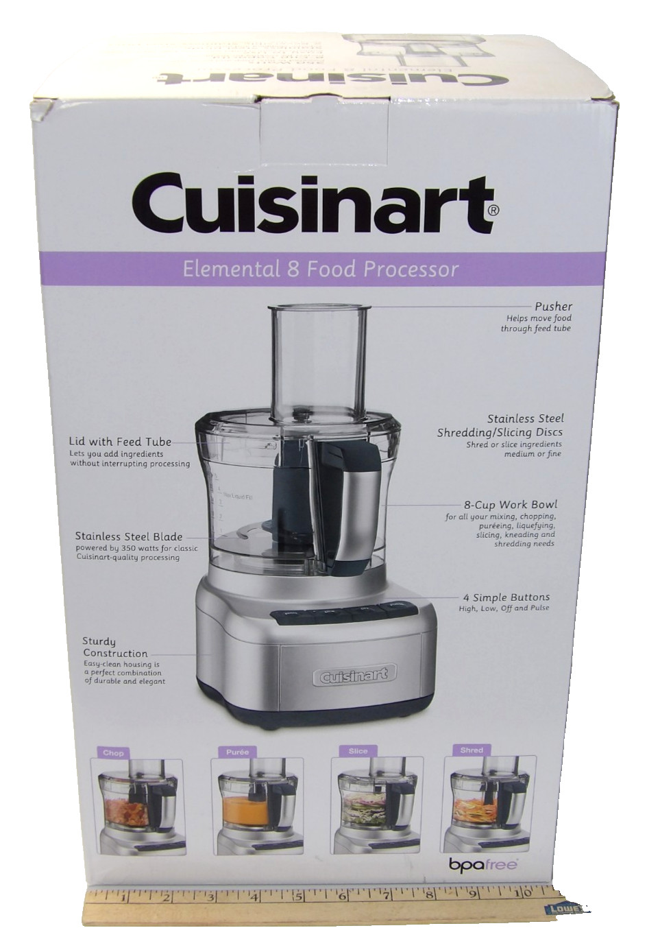 Cuisinart Elemental 8-Cup Food Processor Model FP-8SVWS New!