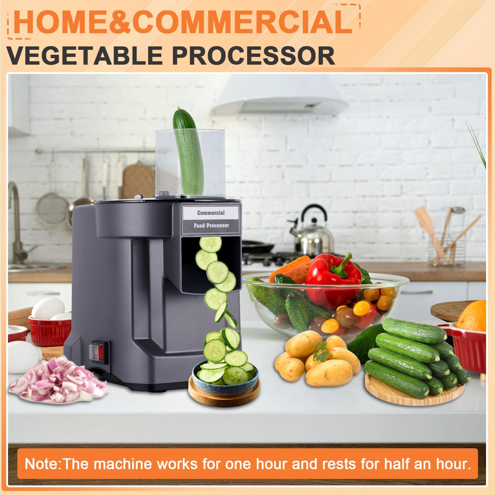 Commercial Vegetable Dicer Chopper 3 IN 1 Food Processor Automatic Potato Sli…