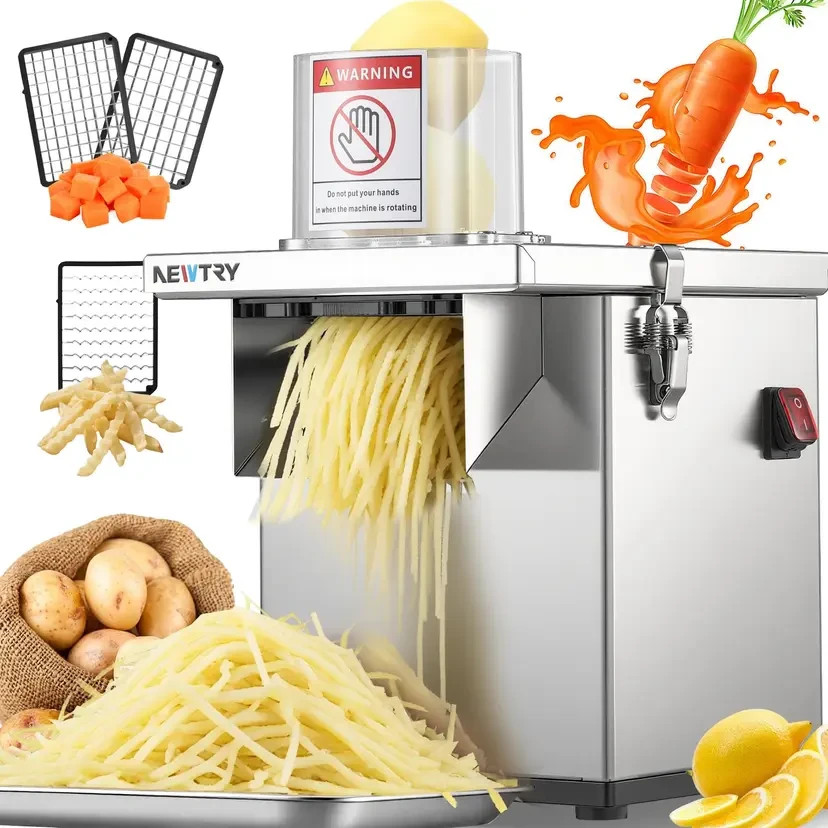 NEWTRY COMMERCIAL VEGETABLE PROCESSOR (For Cooking Prep – Slice, Dice, etc.
