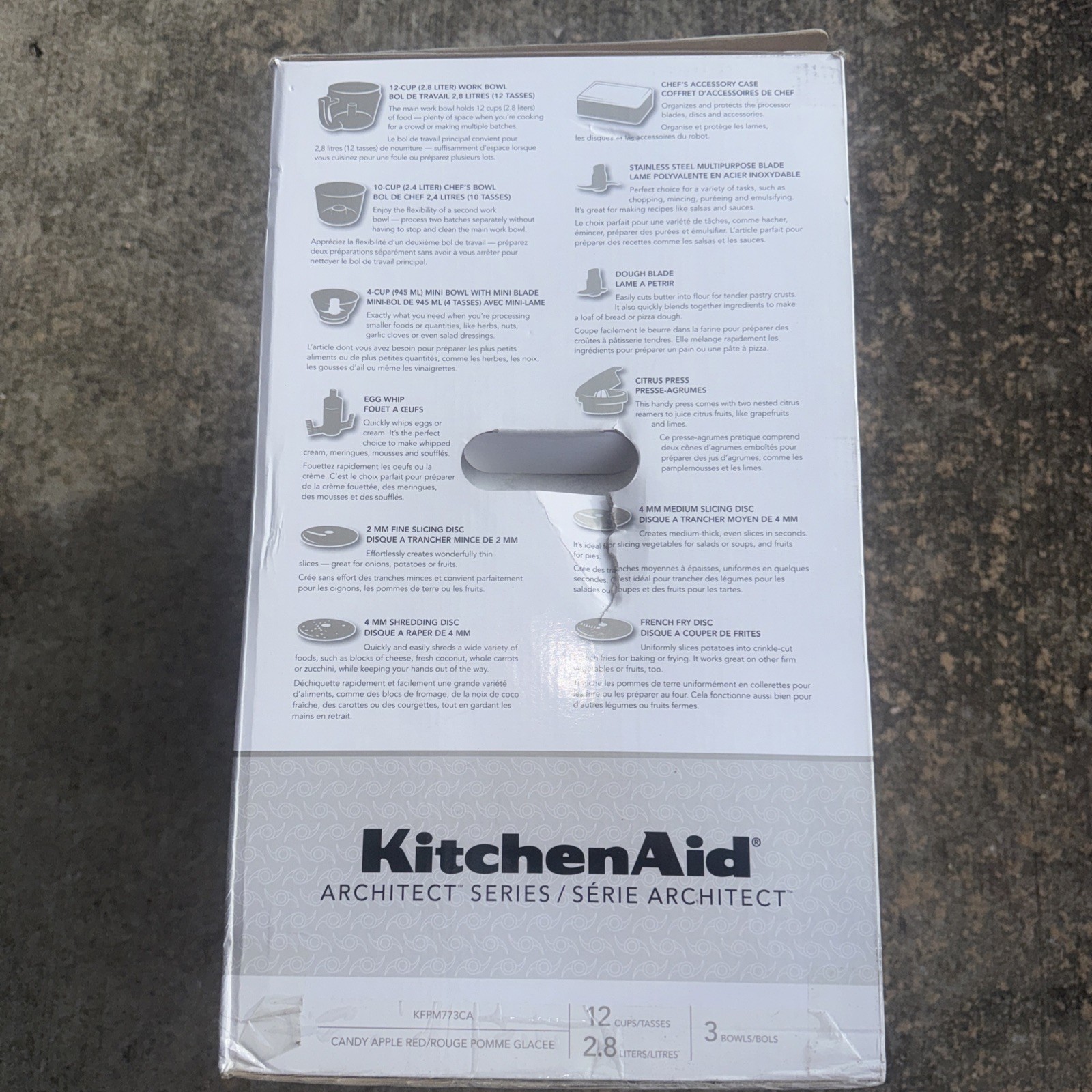 Kitchenaid Architect Series Candy Apple Red Food Processer KFPM773CA 12 Cups