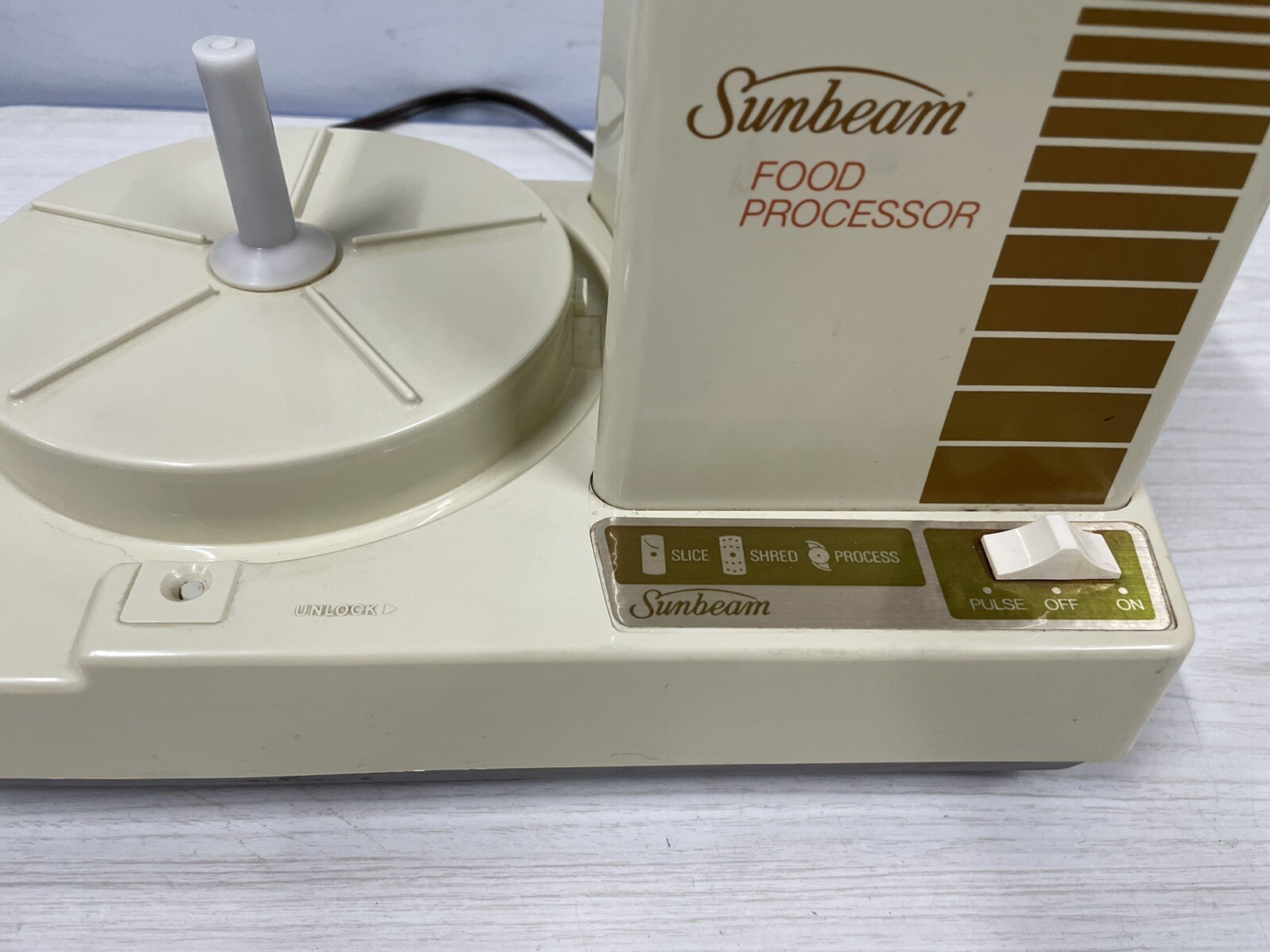 Vintage Sunbeam Mixmaster Food Processor Base Model 14056 Catalog 1456 Working!