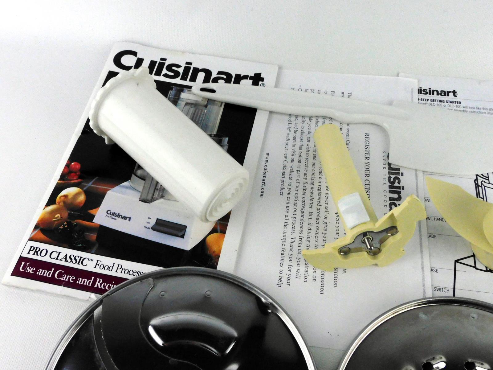 (6) Cuisinart DLC-10 Food Processor Blades 844 & 837 Dough Blade Spatula Parts