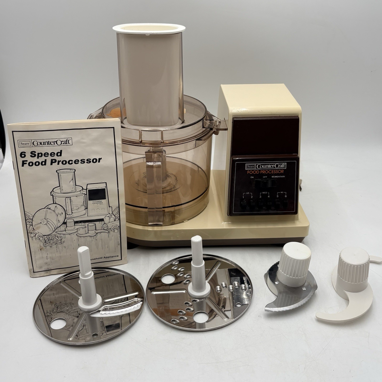Vintage Sears CounterCraft 6 Speed Food Processor 400.693000 Tested W Box