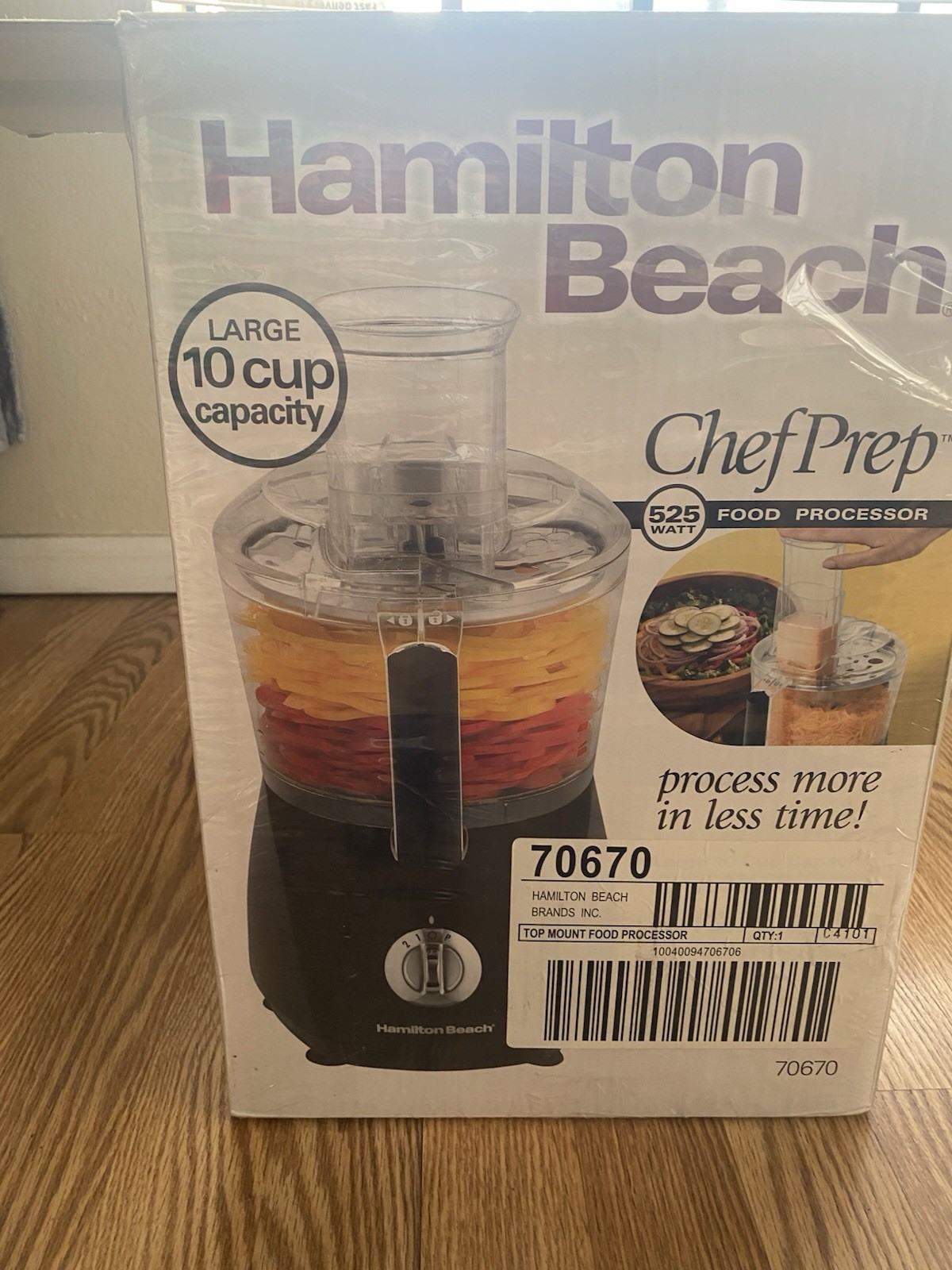 Hamilton Beach Chef Prep 70670 10-Cup 525W Food Processor Black Pulse Chop