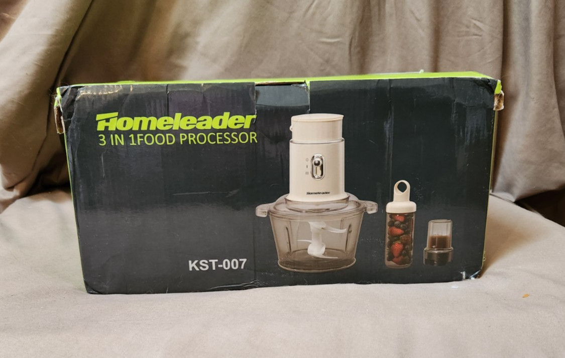 Homeleader 3 In 1 Food Processor Chopper-Blender-Grinder – NEW