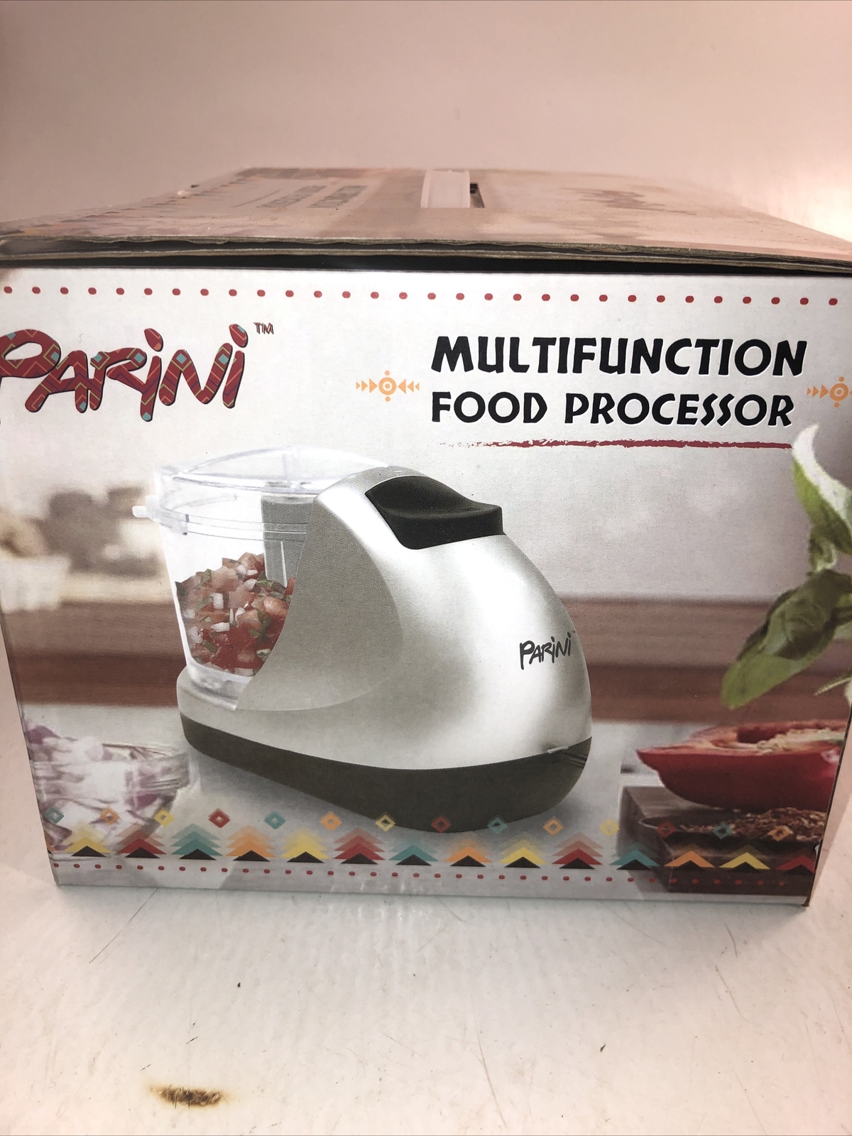 New in Box Parini Multifunction Mini Food Processor Reversible Slicer/Shredder