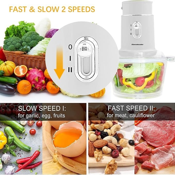 Homeleader 3 In 1 Food Processor Chopper-Blender-Grinder – NEW