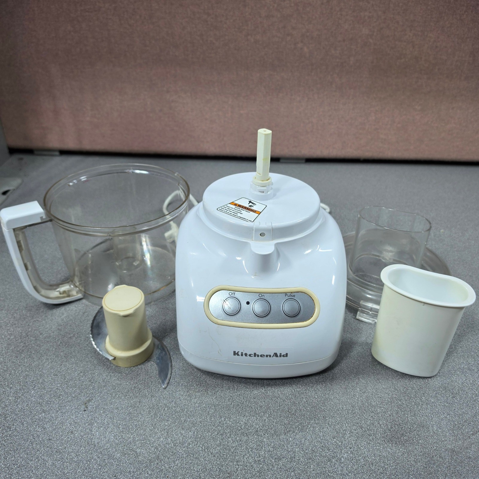 KitchenAid Food Processor 7 Cup KFP710WH1 Pulse Function- Tested Works