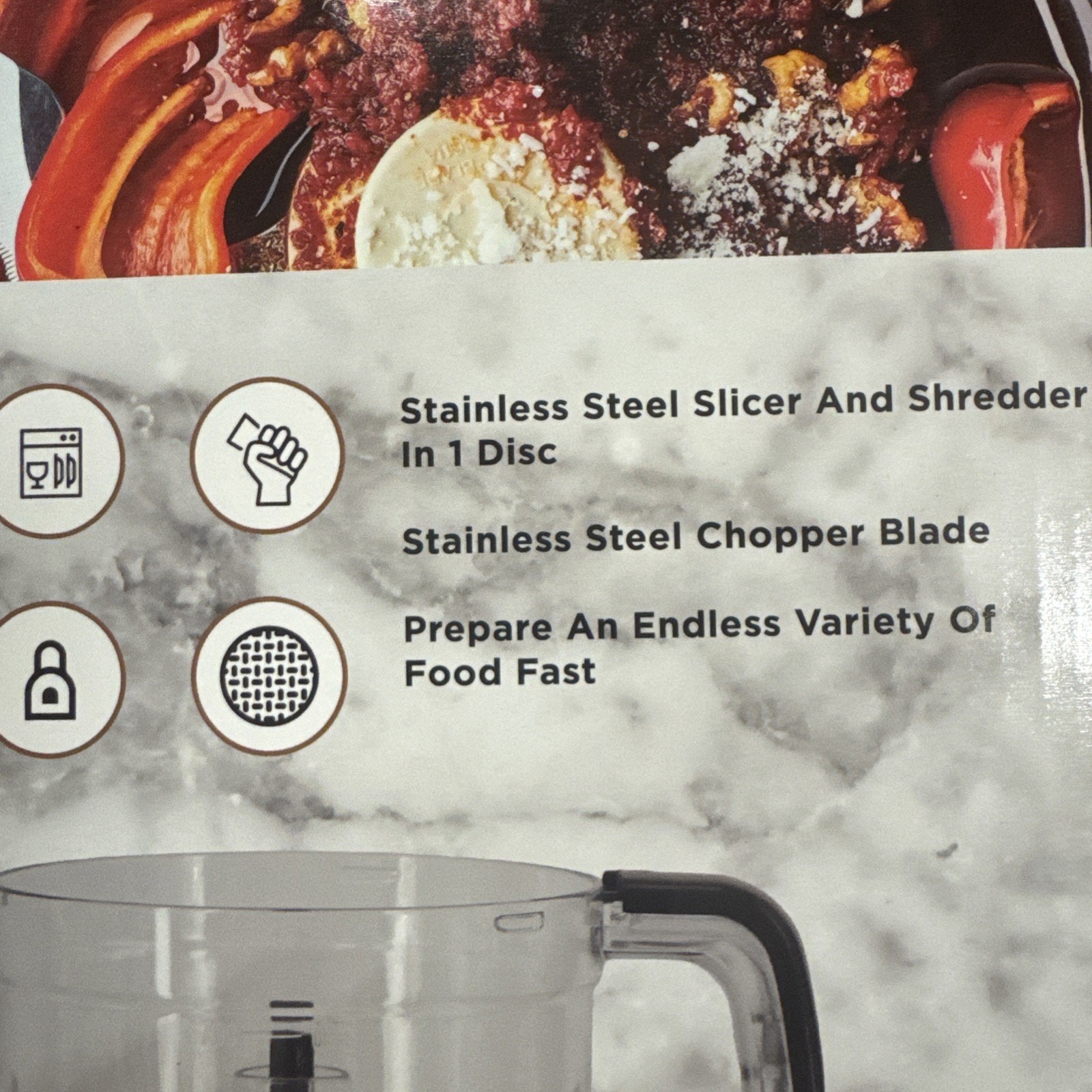 Prime Cuisine Electric Vegetable Chopper Food Processor, 3 Cup Capacity 11t