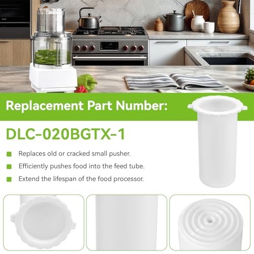 Small Pusher for Cuisinart DLC-8S, DLC-8SY, DFP-11, DFP-14 Food DLC-020BGTX-1