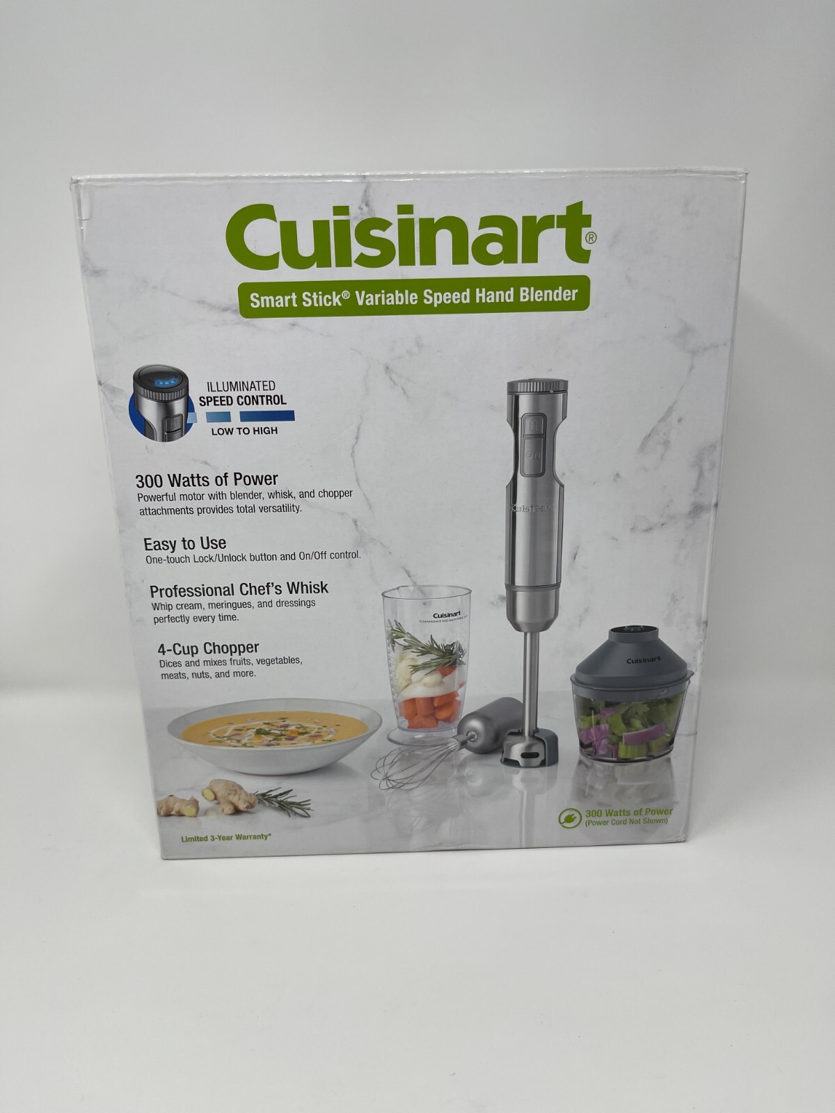Cuisinart HB-900PC Immersion Hand Blender Smart Stick Variable Speed Storage Bag
