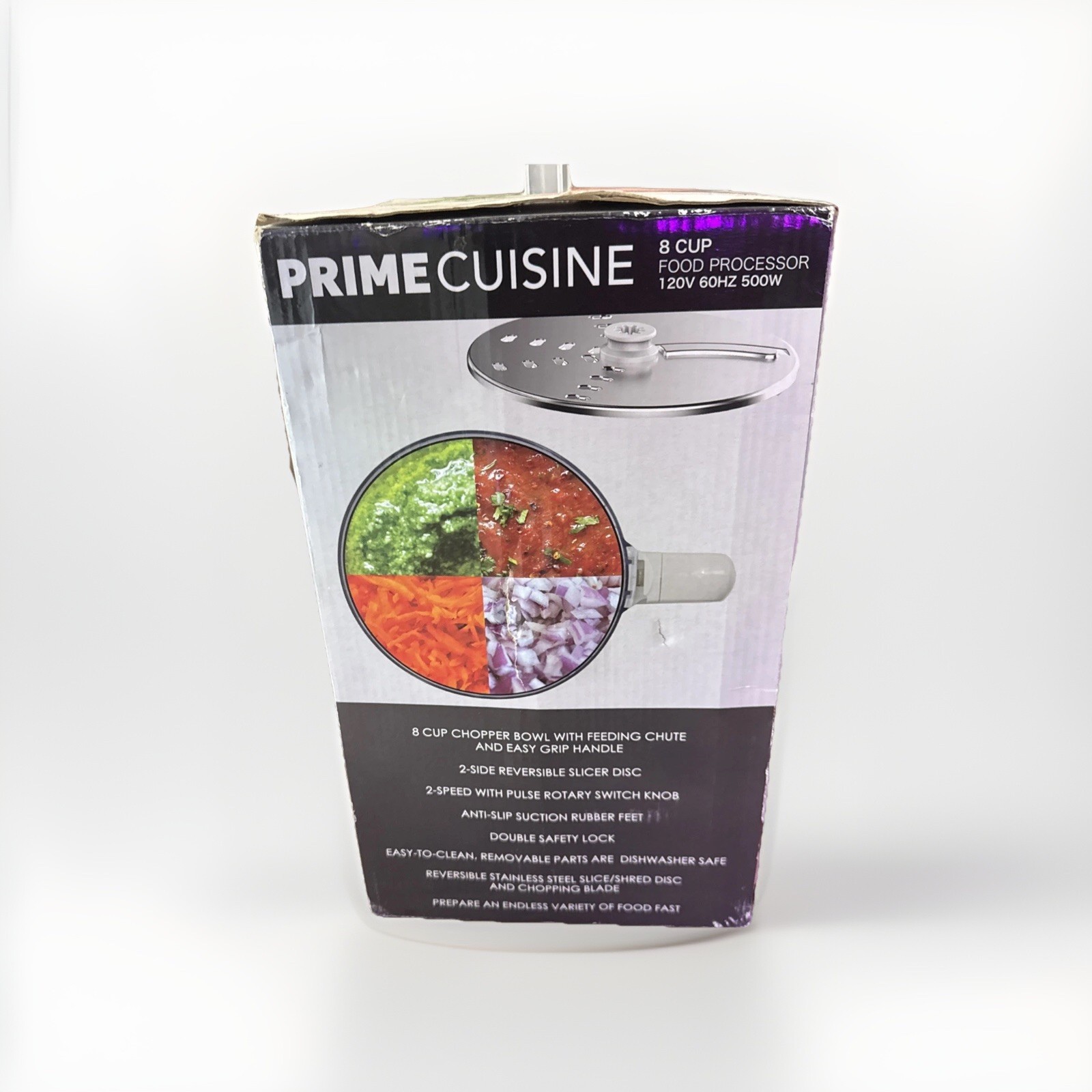 PRIME CUISINE 8 CUP FOOD PROCESSOR 120V 60HZ 500W *NEW*