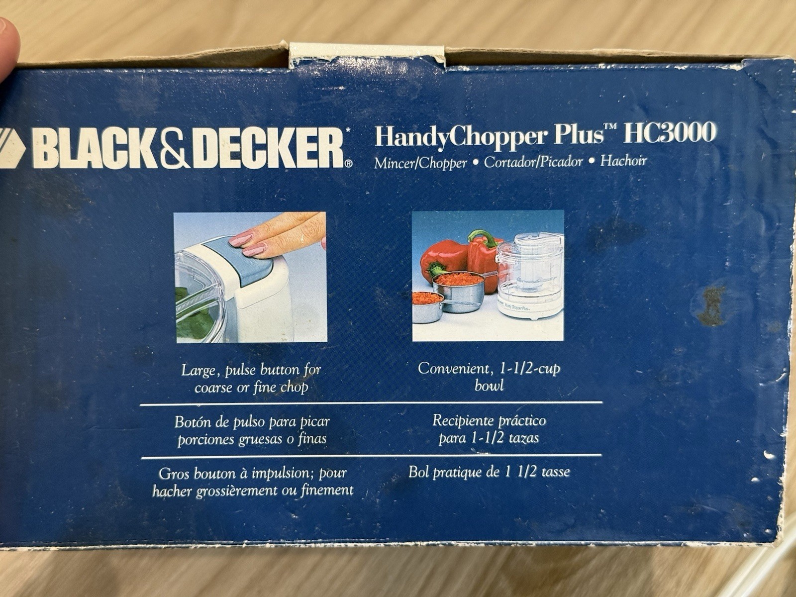 Black & Decker HandyChopper Plus Mincer Food Processor White w Box Manual HC3000
