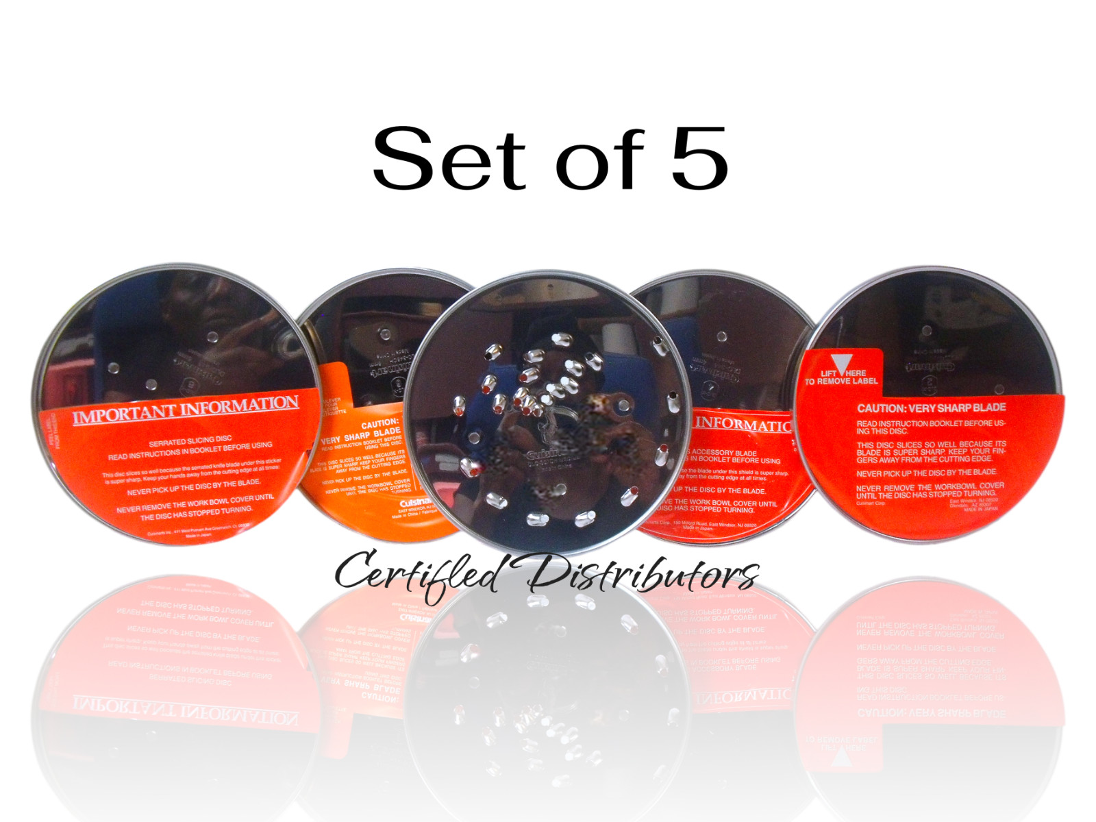 (Set of 5) Cuisinart DLC-X Discs DLC-337CH, DLC-342CH DLC-344, 346CH DLC-348 NEW