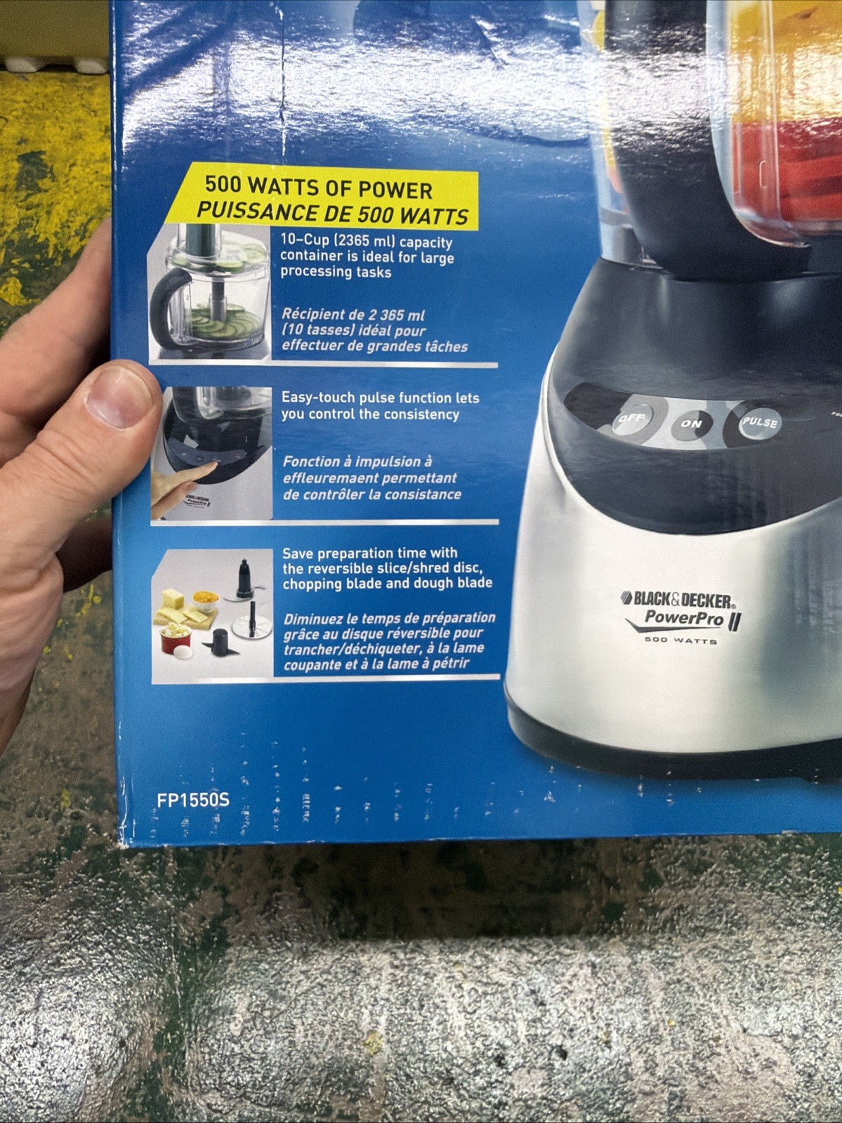 Black & Decker Power Pro II 10 Cup Food Processor FP15505 Brand New Silver Blck