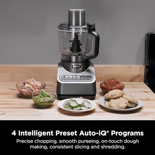 Ninja 1000 Peak Watt 9 Cup Food Processor with Auto iQ Technology Silver