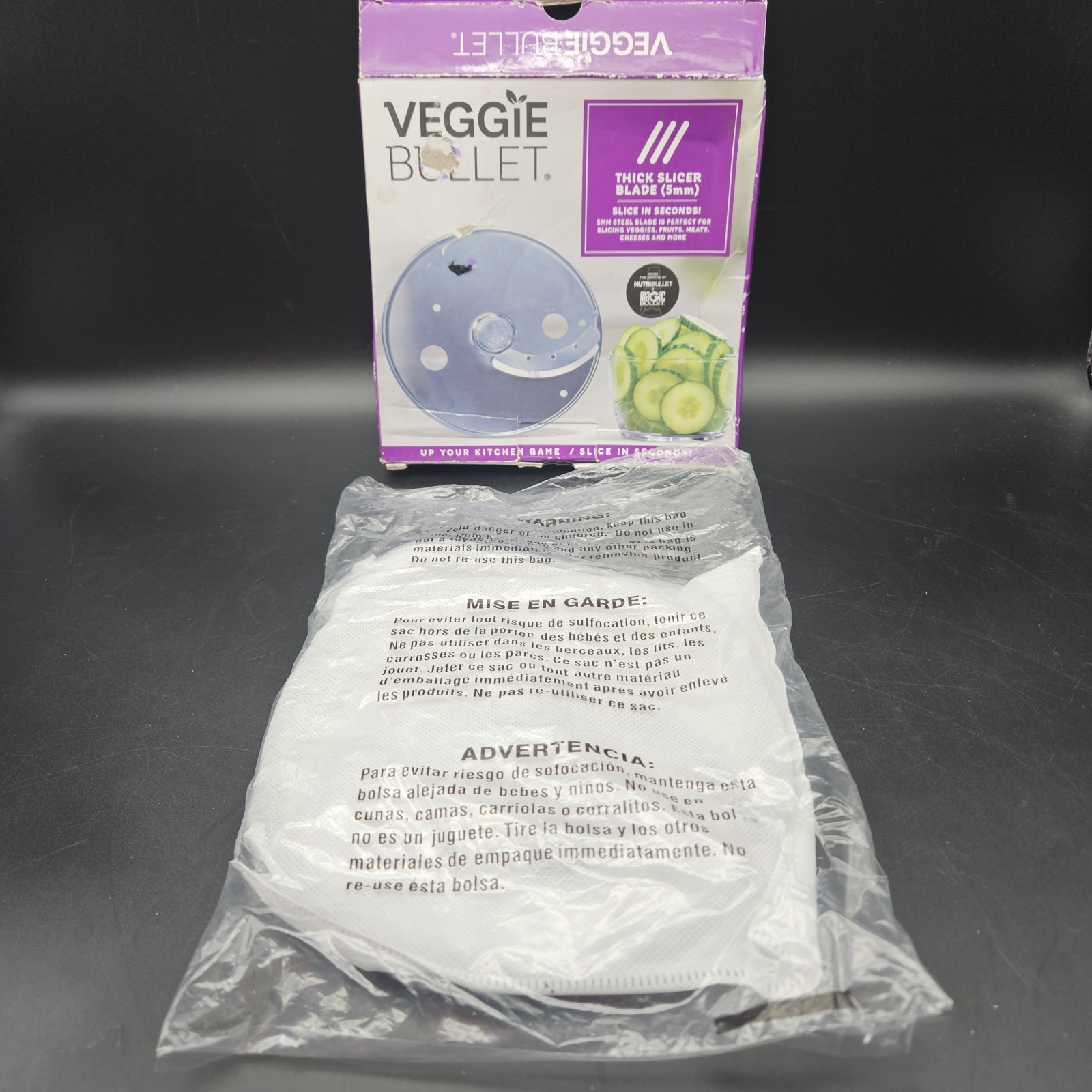 Veggie Bullet VB-BX079-23 Thick Slicer Blade 5mm NEW Open Box