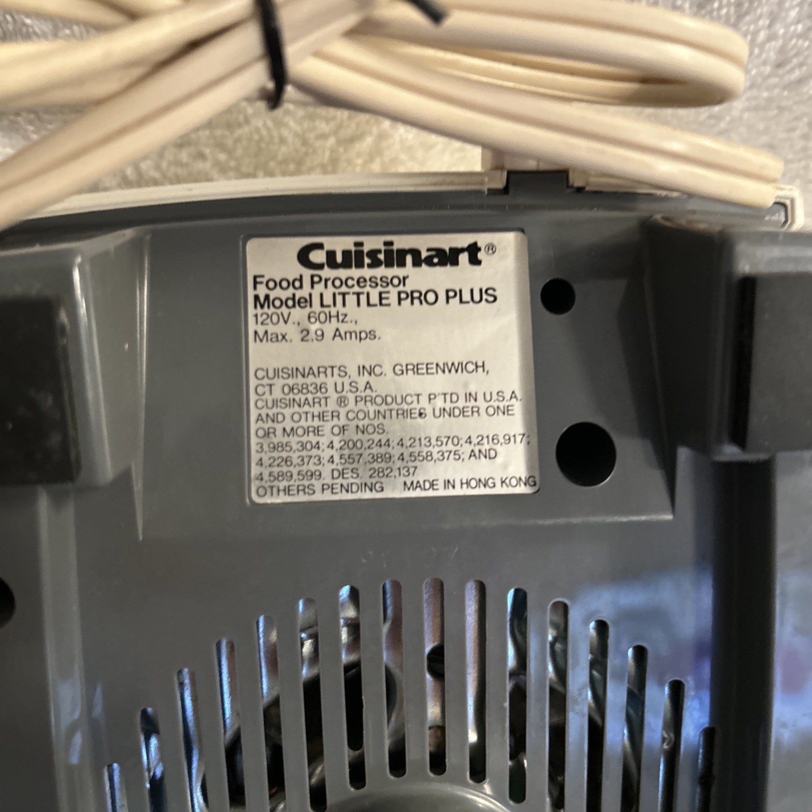 Cuisinart Little Pro Plus Food Processor OEM Motor Base Tested
