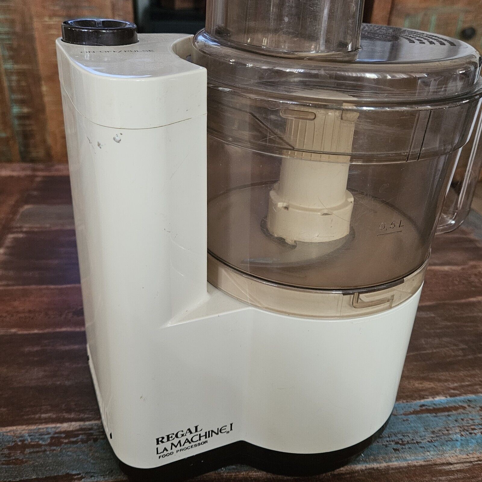 Regal La Machine 1 Full Size Food Processor Model V813 White Made in USA Works!!