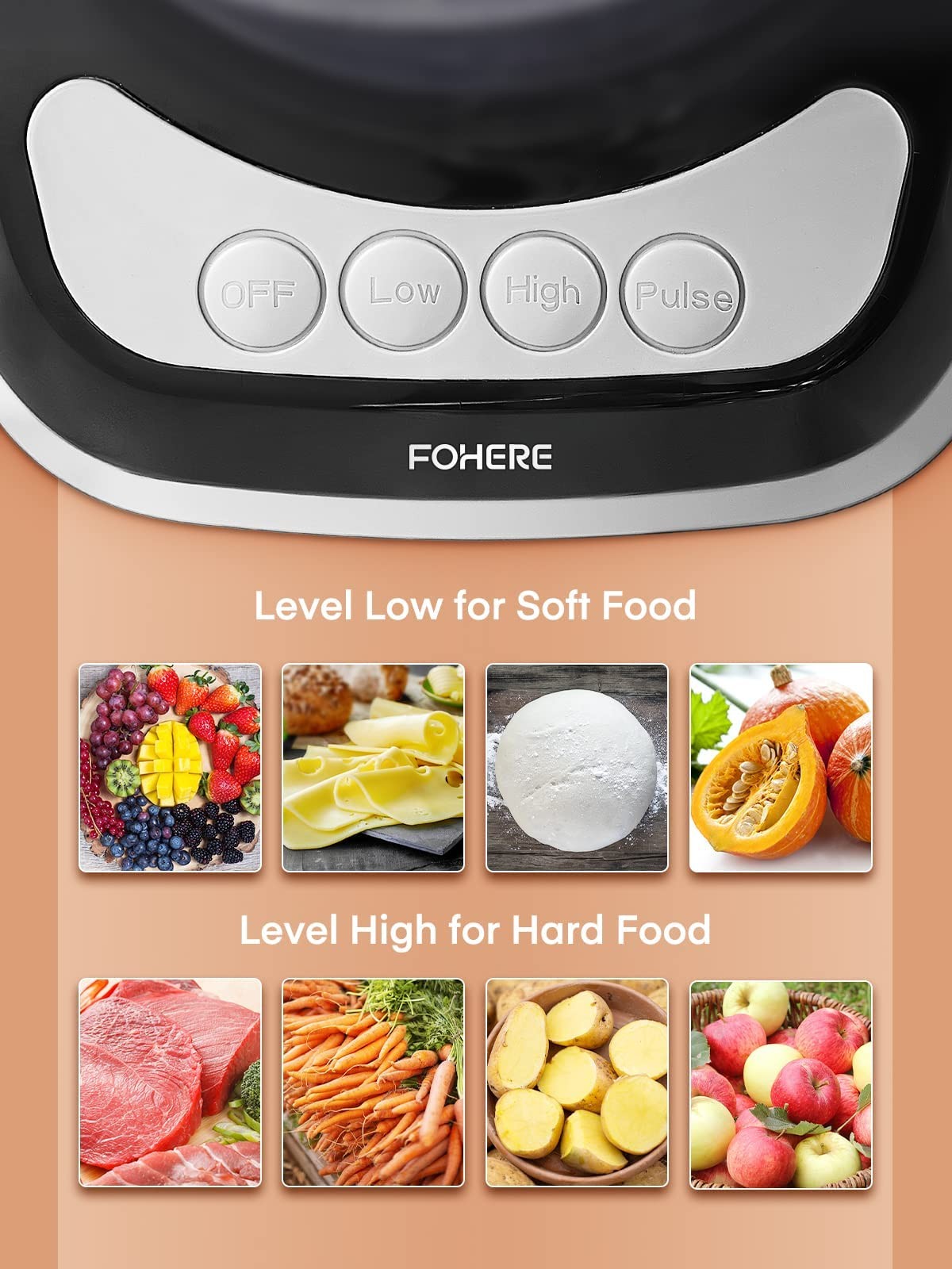 Food Processor, 12 Cup, 2-in-1 Feed Chute Food Chopper & Meat Grinder, 500 Wa…