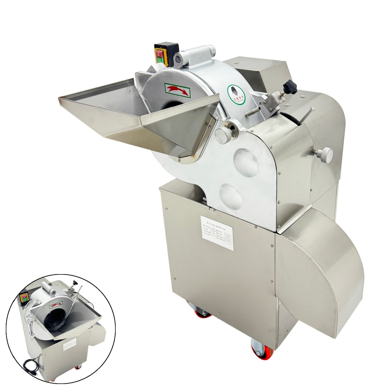 High-speed three-dimensional fully Automatic Dicing Machine 110V 200-600kg/h