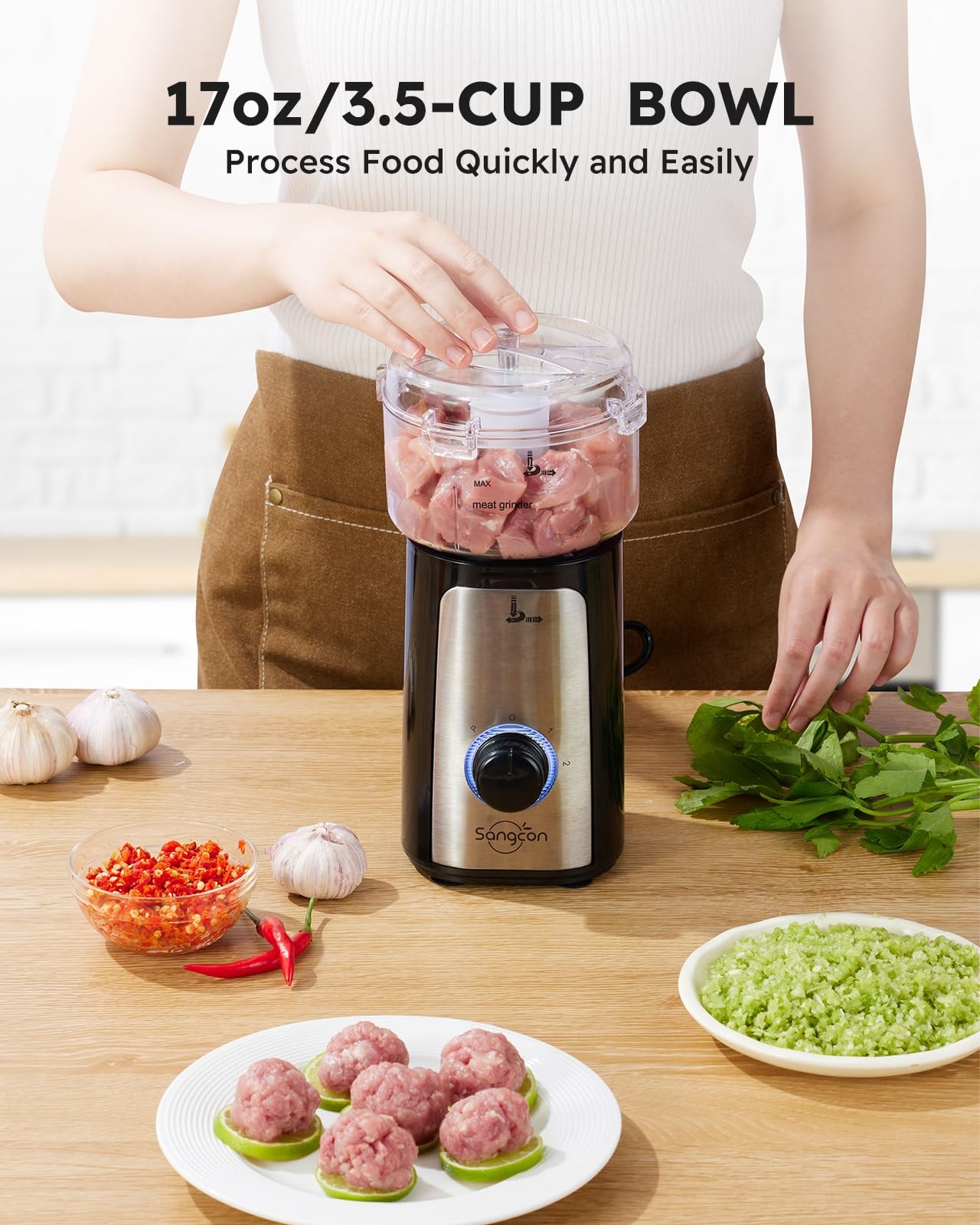 5 in 1 Blender and Food Processor Combo for Kitchen, Small Food Chopper for M…
