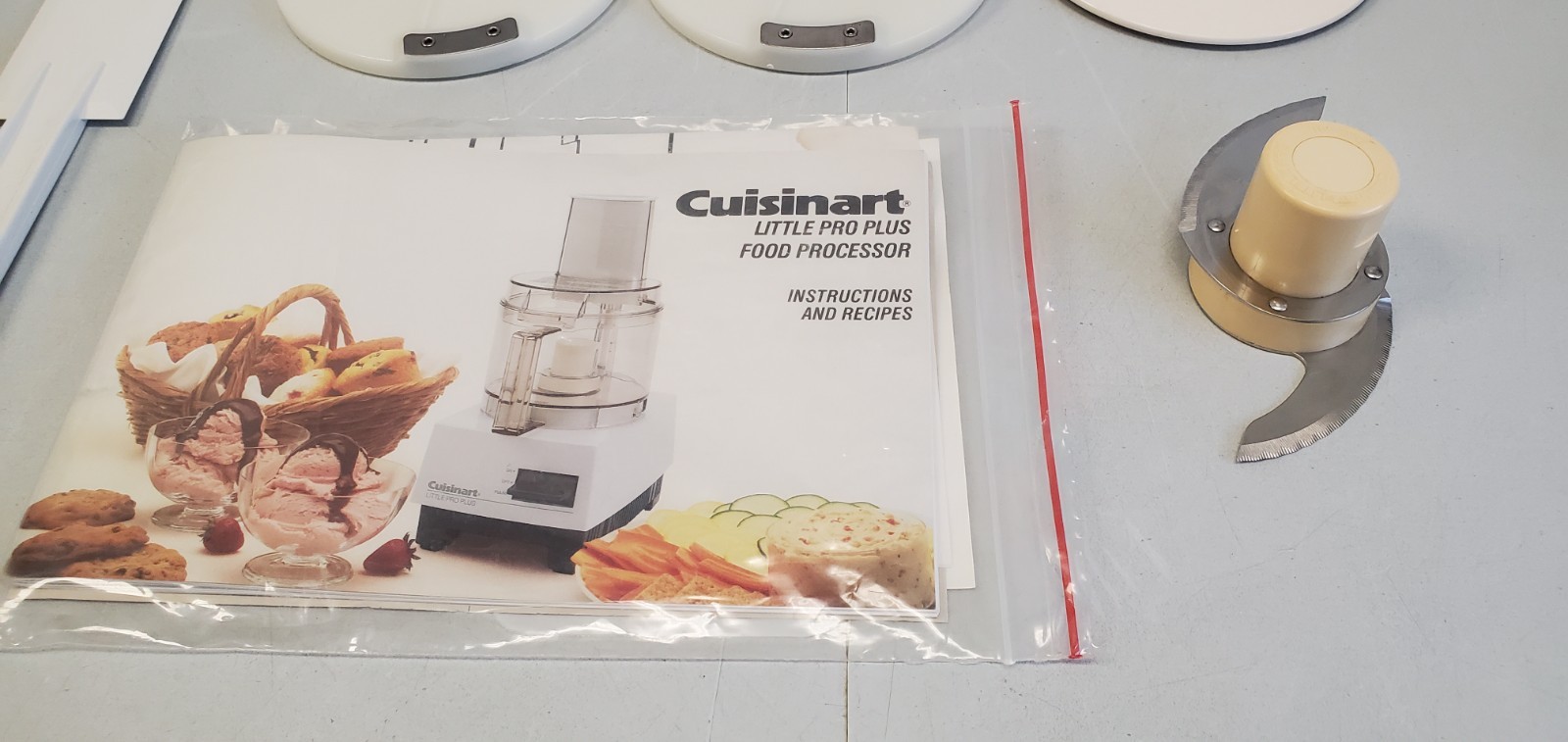 Cuisinart Little Pro Plus Food Processor Accessories Parts Lot Manual Discs