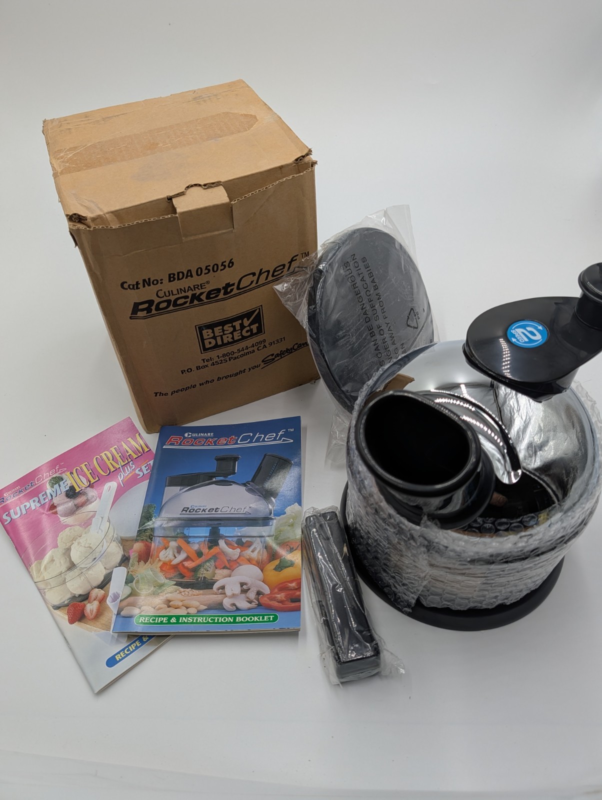Culinare Rocket Chef Food Processor / Supreme Ice Cream Set BDA 05056 NEW IN BOX