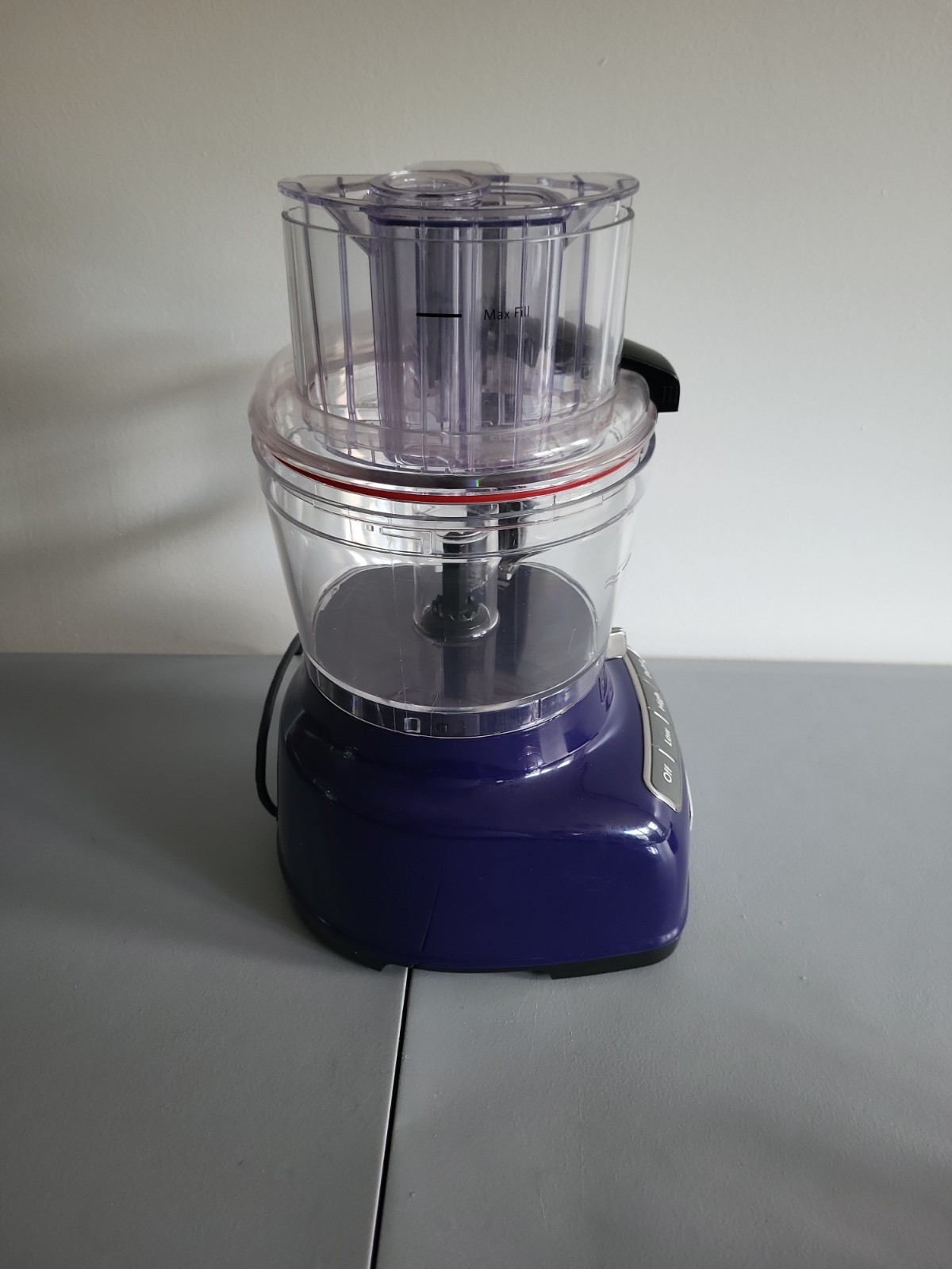 KitchenAid KFP0930BU 9 Cup Food Processor With Accessories Blade Kit-Cobalt Blue