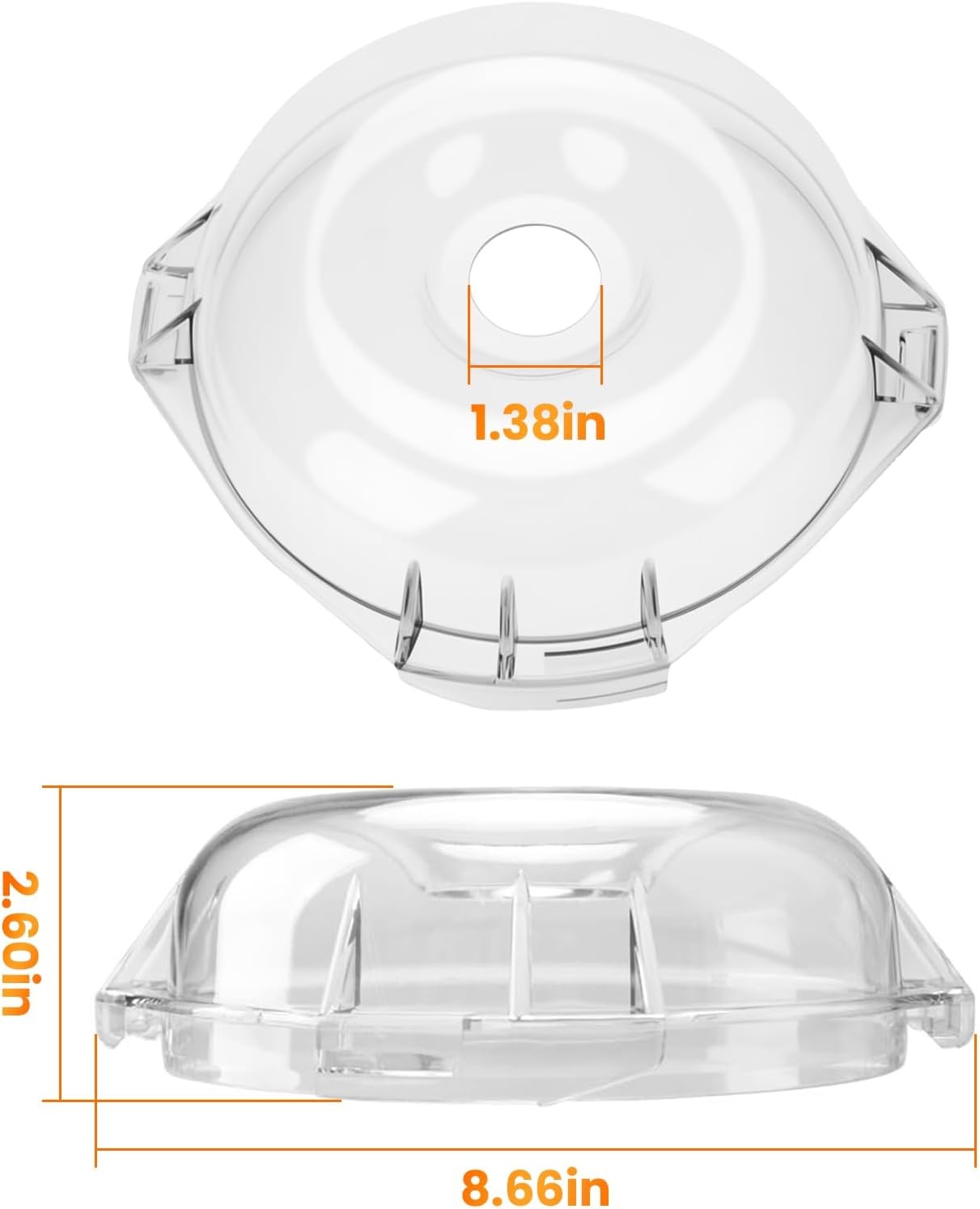 106458S Cutter Bowl Lid for Robot Coupe R2 R2N R2B R2 Dice R101B Food Processors
