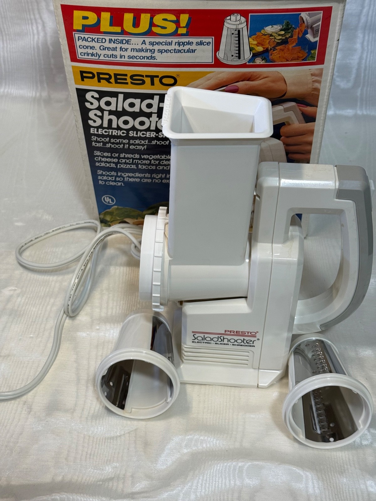 PRESTO SALAD SHOOTER PLUS ELECTRIC SLICER SHREDDER #02915