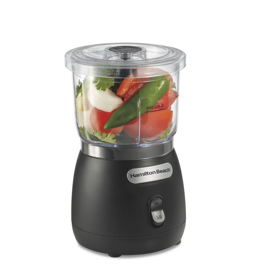 Hamilton Beach Food Chopper, 3 Cup, Stack & Press, 2 Speed, Mini Food Processor
