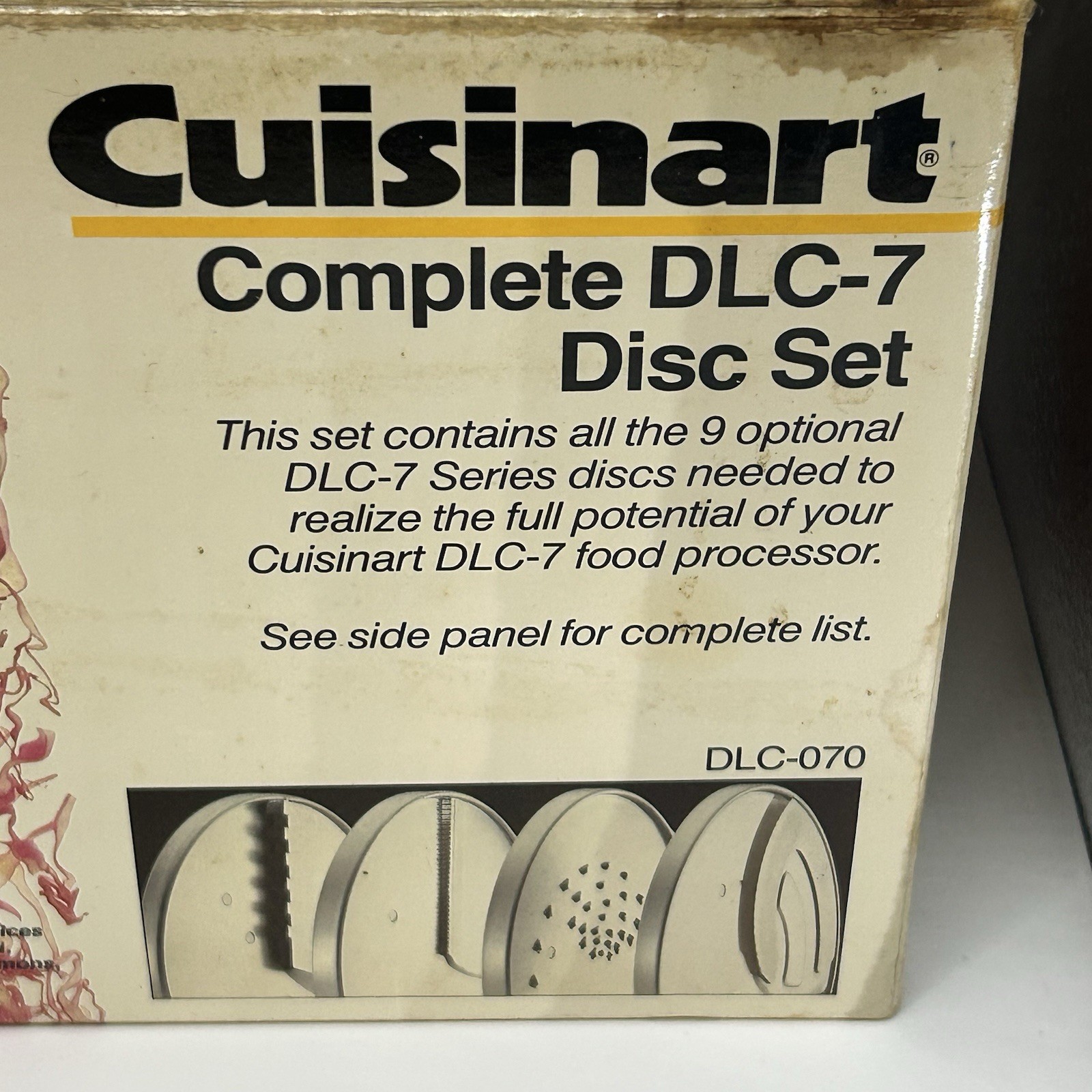 Cuisinart Food Processor Complete DLC-7, 9 Disc Set DLC-070 Made In JAPAN