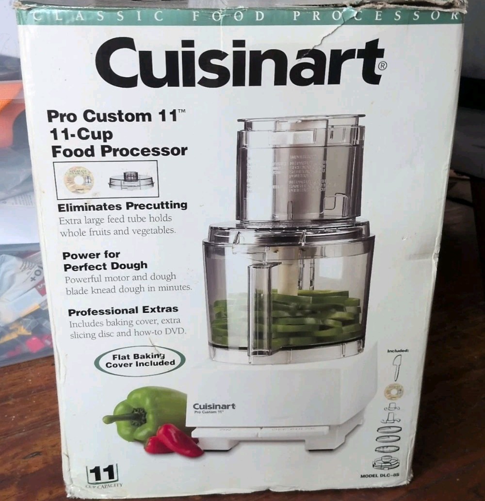 Cuisinart Food Processor Pro Custom 11 & Blades DLC-8S White New Open Box