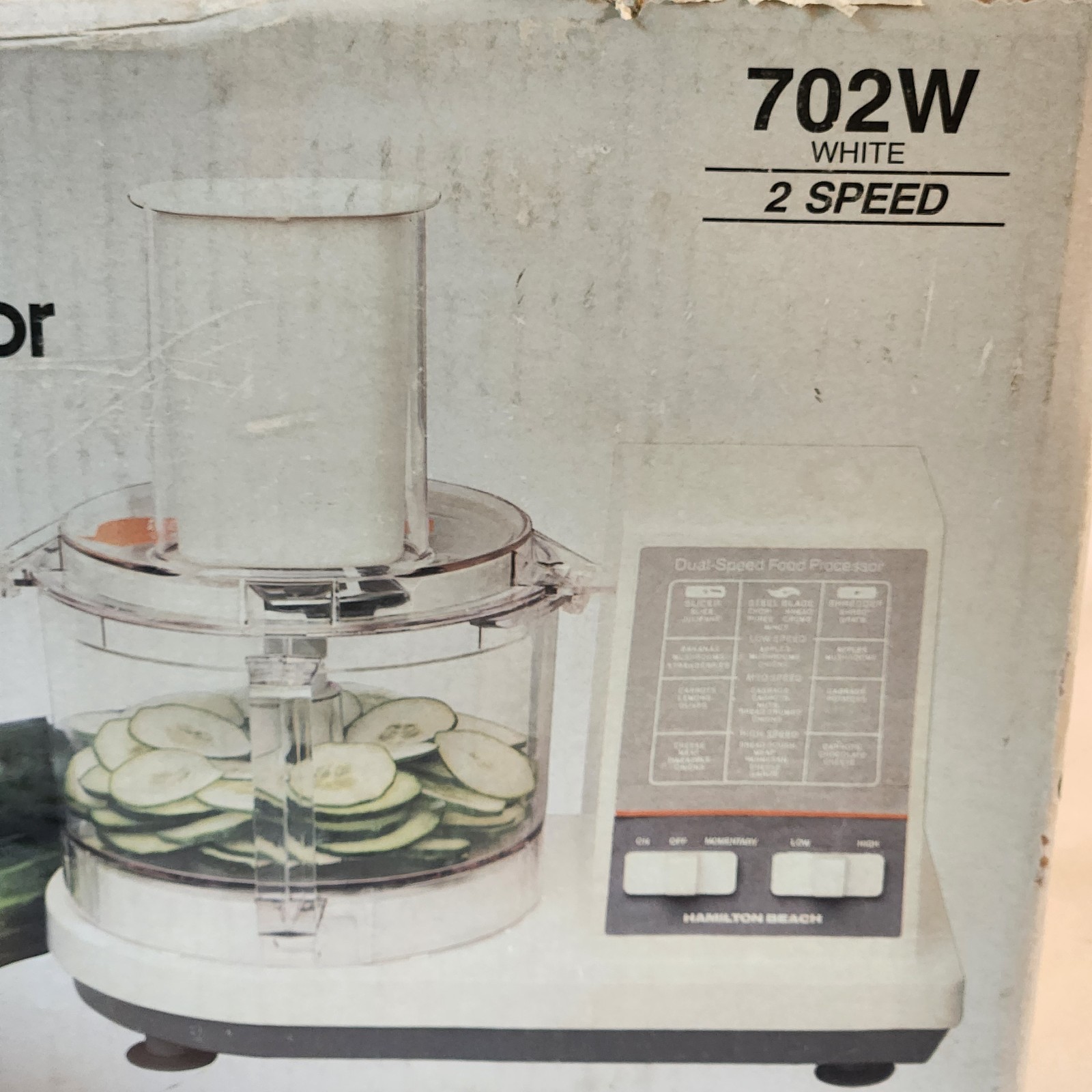 Vintage Hamilton Beach Multi-Speed Food Processor Model 702W New Open Orig. Box.
