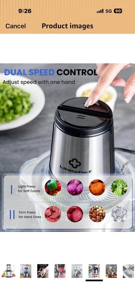 Food Processor Small, 6 Cup Food Chopper with Container, 1.5L 250W Electric Meat