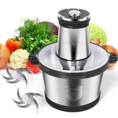 16-Cup Electric Food Processor – 850W, LED Timer, 3-Tiered Blade for Chopping, M